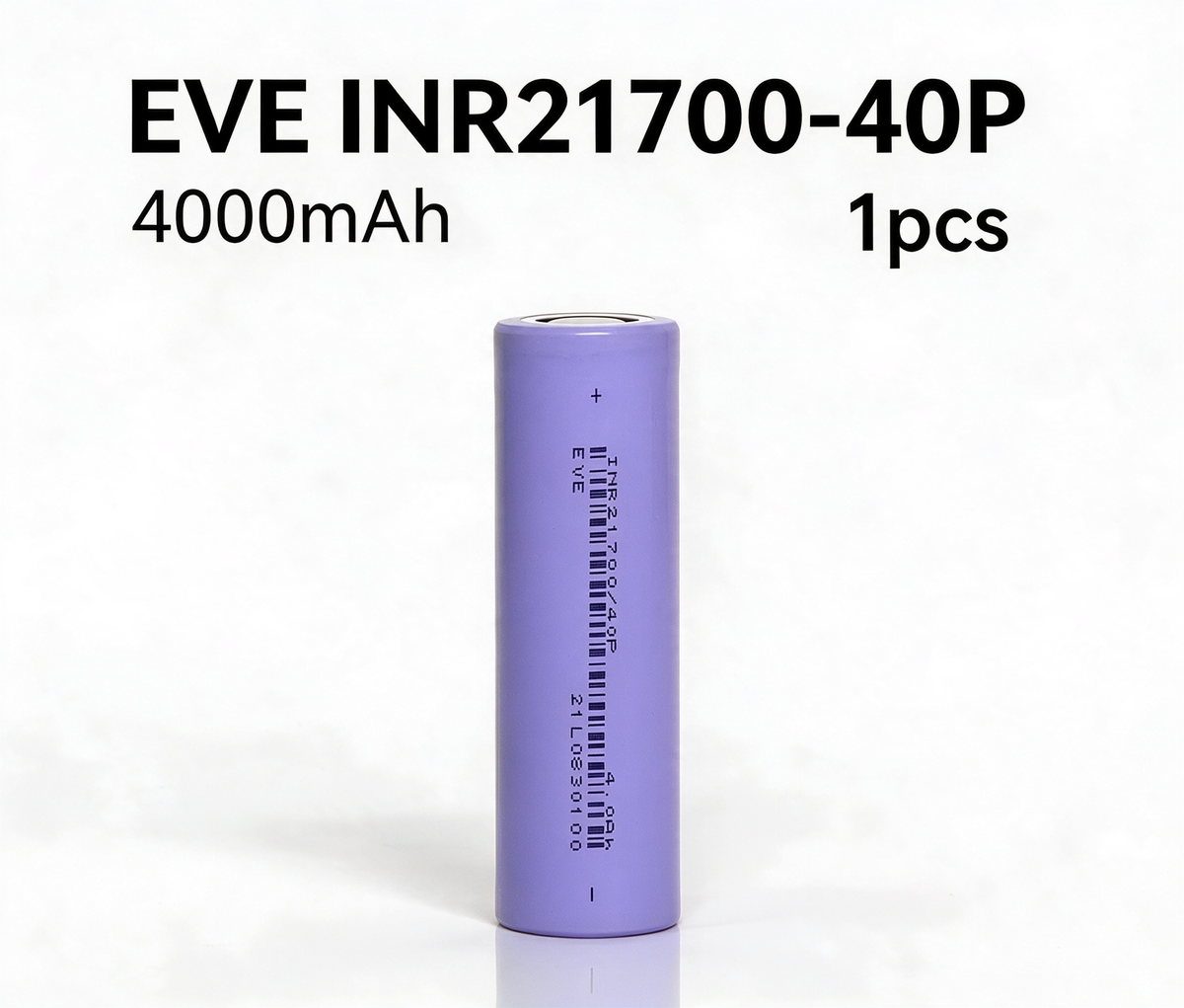 EVE INR21700-40P 4000mAh 40A Li-ion Battery for Power Tools, E-Bikes & DIY Battery Packs (1-100 PCS)