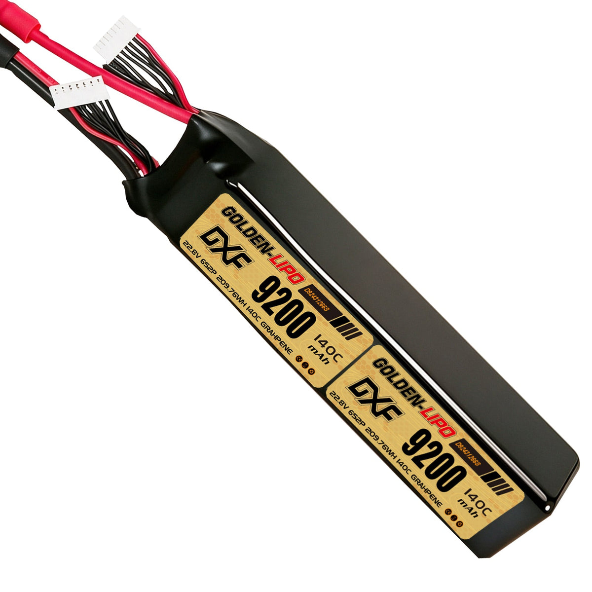 DXF Lipo Battery 12S HV 45.6V 9200mAh 140C GoldSeries Graphene Softcase with EC5 / T / TRX / XT60 / XT90 / XT150 / Q8s Plug for RC 1/8 1/10 Buggy Truck Car Off-Road Drone
