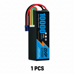 DXF 6S 22.2V 10000mAh 100C Softcase LiPo Battery with 10AWG EC5 for 1/8 RC Cars, Trucks, Buggies, Truggies (1-6 Pack Available)
