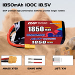 DXF 5S 18.5V 1850mAh 100C LiPo Battery for FPV Micro Drones (PH2.0 / JST / XT30 / SM / XT60 / EC5 / XT90 Options)