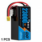 DXF SEMI-SOLID 12S 44.4V 23000mAh 10C Soft Case LiPo Battery with 8AWG Wire for UAVs & Drones (1-6 Pack)