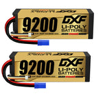 DXF 3S 11.4V 9200mAh 140C Hardcase LiPo Battery with 10AWG EC5 for 1/8 1/10 RC Cars, Boats, Trucks (1-6 Pack Available)