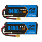 DXF BLUE Series 3S 11.1V 8400mAh 120C Graphene Hardcase LiPo Battery with 10AWG XT90 Plug for RC Car Truck (1-6 Pack)