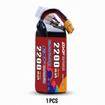 DXF 6S 22.2V 2200mAh 150C Graphene Softcase LiPo Battery with XT60 & 12AWG Wire (1-6 Pack)