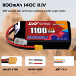 DXF 3S 11.1V 1100mAh 140C LiPo Battery for FPV Micro Drones (PH2.0 / JST / XT30 / SM / XT60 / EC5 / XT90 Options)