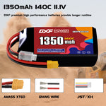 DXF 3S 11.1V 1350mAh 140C LiPo Battery for FPV Micro Drones (PH2.0 / JST / XT30 / SM / XT60 / EC5 / XT90 Options)