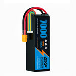 DXF 6S 22.2V 7000mAh 100C Softcase LiPo Battery with XT60 & 10AWG Wire for 1/8 RC Cars (1-6 Pack)