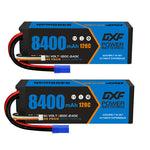 DXF 3S 11.1V 8400mAh 120C Hardcase LiPo Battery with 10AWG EC5 for 1/8 1/10 RC Cars, Trucks, Buggies (1-6 Pack Available)
