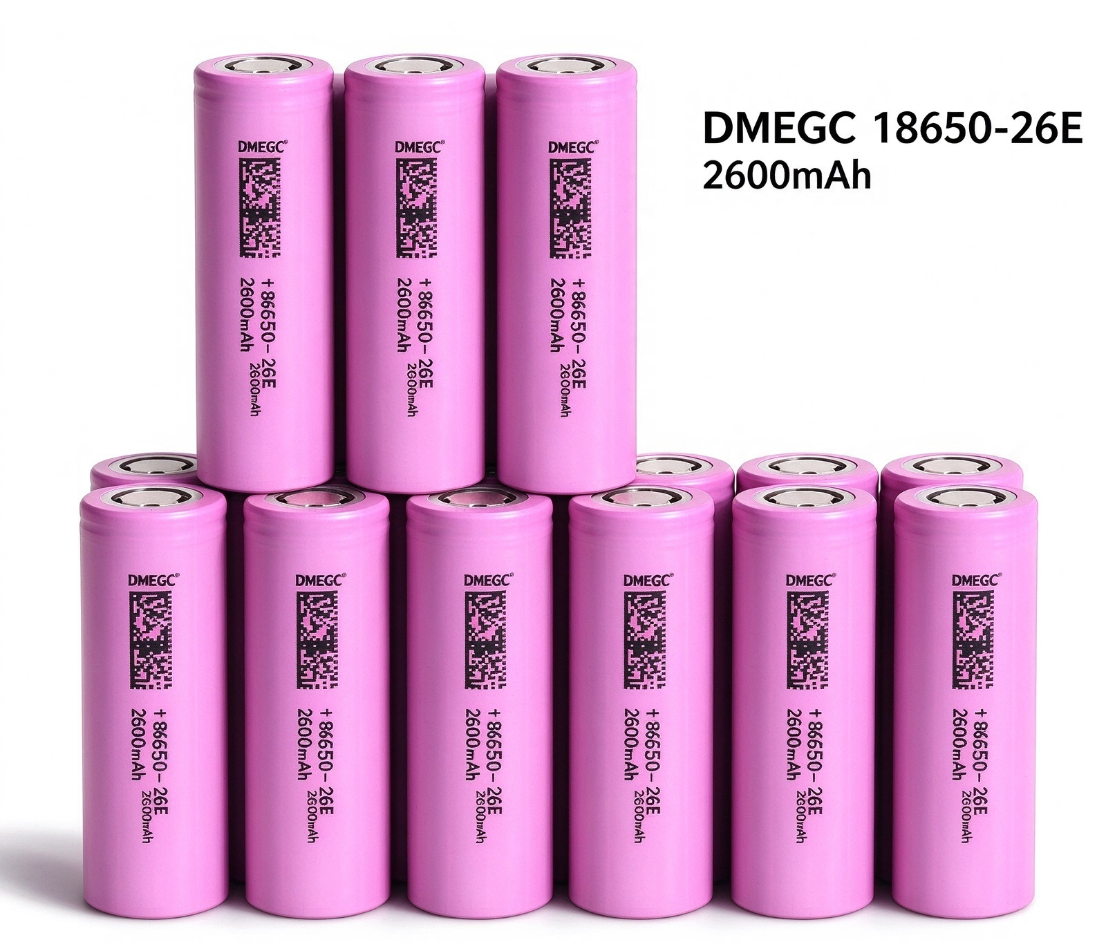 DMEGC INR18650-26E 2600mAh 8A Li-ion Battery for Flashlights, E-Bikes & DIY Battery Packs (1-100 PCS)