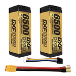DXF Lipo Battery 4S 15.2V 6500MAH 140C GoldSeries  LCG 5MM Graphene lipo Hardcase with EC5 and XT90 Plug for Rc 1/8 1/10 Buggy Truck Car Off-Road Drone