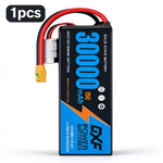 DXF SEMI-SOLID 12S 46.2V 30000mAh 15C Soft Case LiPo Battery with 8AWG Wire for Toy Cars, Boats, UAVs & Drones (1-6 Pack)