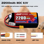 DXF LiPo Battery 3S 11.1V 2200mAh 110C with PH2.0 / JST / XT30 / SM / XT60 / EC5 / XT90 for FPV Drone Whoop Micro Racing