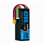 DXF Lipo Battery 6S 22.2V 4200mAh 100C GoldSeries Graphene Softcase with EC5 / T / TRX / XT60 / XT90 / XT150 / Q8s Plug for RC 1/8 1/10 Buggy Truck Car Off-Road Drone
