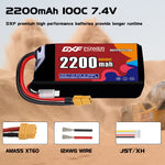 DXF 2S 7.4V 2200mAh 100C LiPo Battery for FPV Micro Drones (PH2.0 / JST / XT30 / SM / XT60 / EC5 / XT90 Options)