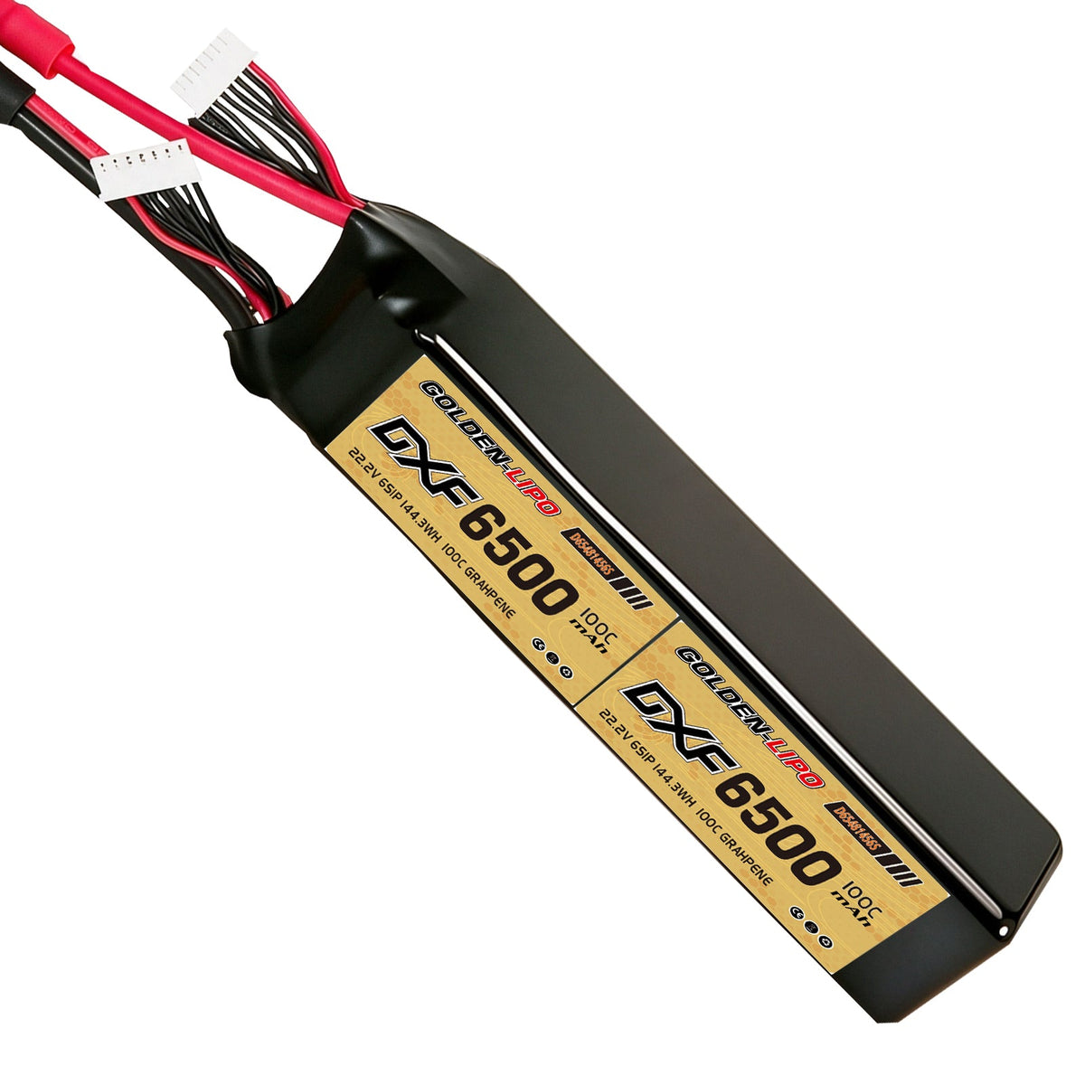 DXF Lipo Battery 12S 44.4V 6500mAh 100C GoldSeries Graphene Softcase with EC5 / T / TRX / XT60 / XT90 / XT150 / Q8s Plug for RC 1/8 1/10 Buggy Truck Car Off-Road Drone