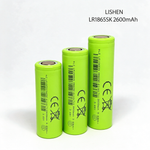 LISHEN LR1865SK 2600mAh 5.2A 18650 Li-ion Cell for Protected Portable Electronics, Backup Power & Battery Packs (1–100 PCS)