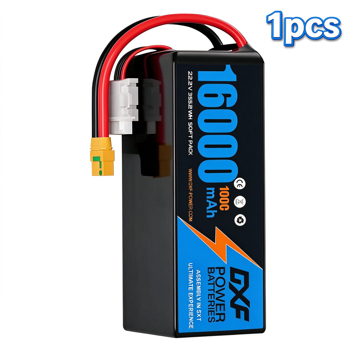 (CN)DXF 6S Lipo Battery 22.2V 100C 16000mAh Soft Case Battery  for Drone UAV FPV Car Truck Tank RC Buggy Truggy Racing Hobby