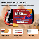 DXF 5S 18.5V 1850mAh 140C LiPo Battery for FPV Micro Drones (PH2.0 / JST / XT30 / SM / XT60 / EC5 / XT90 Options)