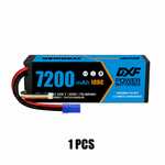 DXF 3S 11.1V 7200mAh 100C Hardcase LiPo Battery with 10AWG EC5 for 1/8 1/10 RC Cars, Trucks, Buggies (1-6 Pack Available)