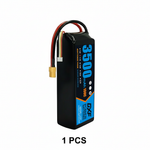 DXF 3S 11.1V 3500mAh 100C Graphene Softcase LiPo Battery with XT60 & 12AWG Wire for RC Cars, Boats & Aircraft Models (1-6 Pack)
