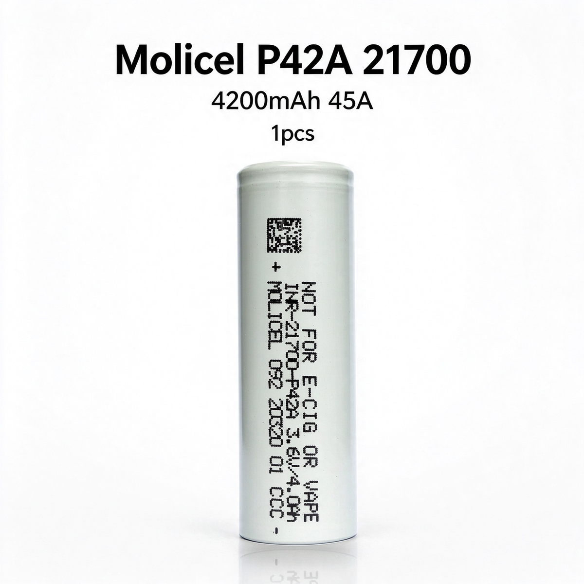 Molicel INR21700-P42A 4200mAh 45A Li-ion Battery for Power Tools, E-Bikes & DIY Battery Packs (1-100 PCS)