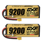 DXF LiPo Battery 3S HV 11.4V 9200mAh 140C Graphene Hardcase Gold with EC5 / T / TRX / XT60 / XT90 / XT150 / Q8s Plug for RC 1/8 1/10 Buggy Truck Car Off-Road Drone