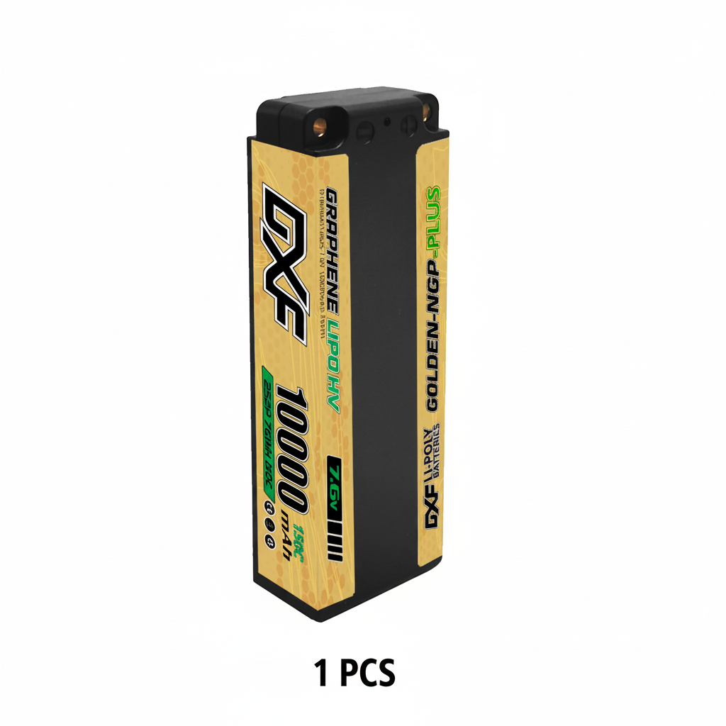 DXF 5mm 2S 10000mAh 7.6V 150C GOLDEN-NGP PLUS EFRA Certificate High Capacity Hardcase LiPo Battery with XT90 Plug for 1:8 Scale RC Car, Multi-Rotor RC Airplane, RC Helicopter, RC Boat