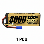 DXF 3S 11.4V 8000mAh 140C Graphene Hardcase LiPo Battery with EC5 Plug for 1/8 1/10 RC Cars, Trucks, Buggies (1-6 Pack Available)