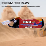 DXF LiPo Battery 4S HV 15.2V 350mAh 70C with PH2.0 / JST / XT30 / SM / XT60 / EC5 / XT90 for FPV Drone Whoop Micro Racing