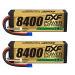 DXF 4S 14.8V 8400mAh 140C Graphene Hardcase LiPo Battery with EC5 & 10AWG Wire (1-6 Pack)