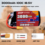 DXF 5S 18.5V 3000mAh 100C LiPo Battery for FPV Micro Drones (PH2.0 / JST / XT30 / SM / XT60 / EC5 / XT90 Options)