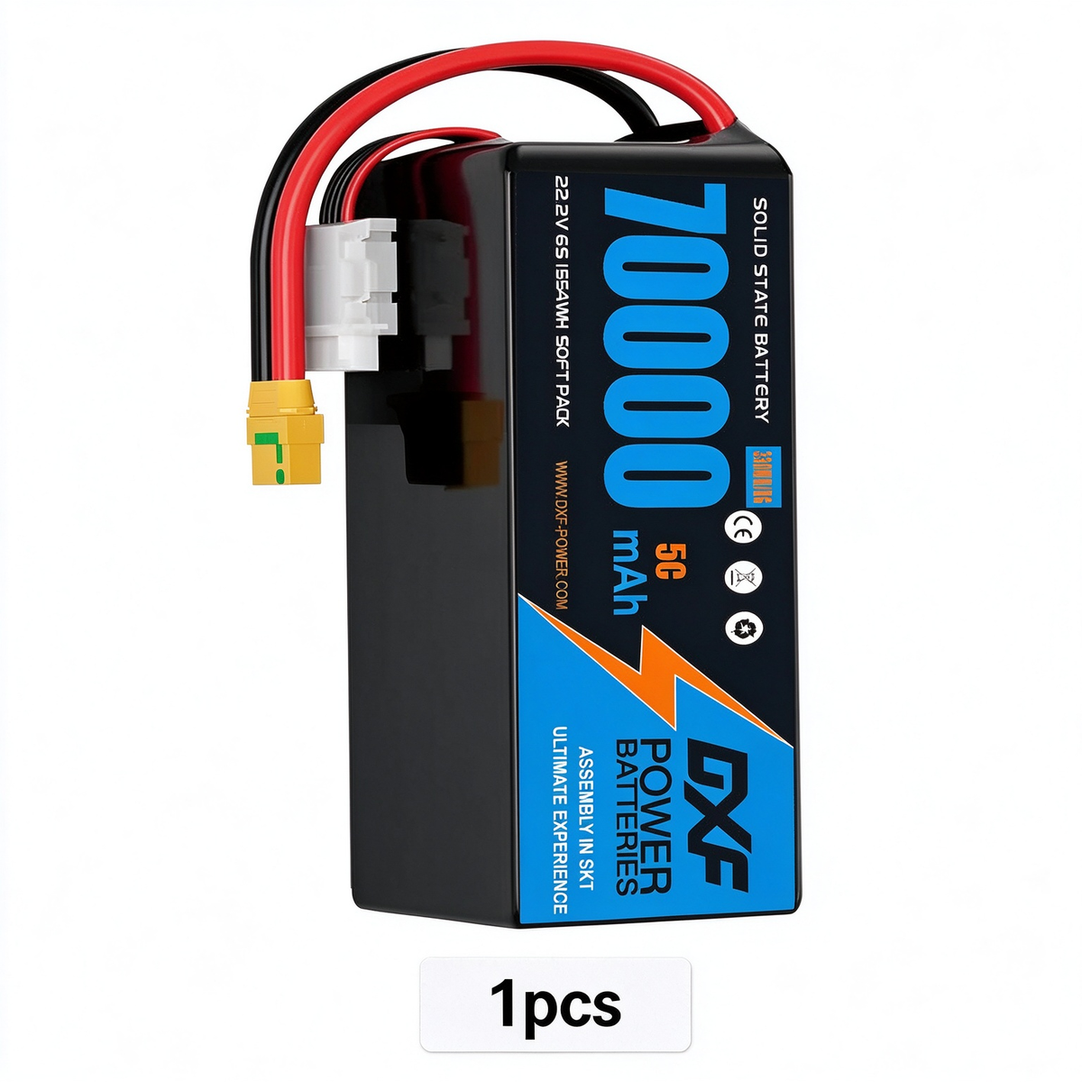 (CN)DXF 6S Lipo Battery 22.2V 10C 70000mAh Soft Case Battery  for Drone UAV FPV Car Truck Tank RC Buggy Truggy Racing Hobby