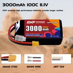 DXF 3S 11.1V 3000mAh 100C LiPo Battery for FPV Micro Drones (PH2.0 / JST / XT30 / SM / XT60 / EC5 / XT90 Options)