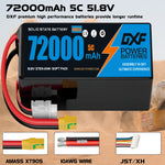 (CN)DXF 14S Lipo Battery 51.8V 5C 72000mAh Soft Case Battery  for Drone UAV FPV Car Truck Tank RC Buggy Truggy Racing Hobby