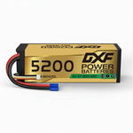 DXF GOLD Series 3S 11.1V 5200mAh 100C Graphene Hardcase LiPo Battery with EC5 Plug for 1/8 1/10 RC Car Truck (1-6 Pack)