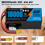 DXF SEMI-SOLID 12S 44.4V 18000mAh 10C Soft Case LiPo Battery with 8AWG Wire for UAVs & Drones (1-6 Pack)