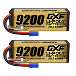 DXF GoldSeries 4S HV 15.2V 9200mAh 140C Graphene Hardcase LiPo Battery with XT90 & 10AWG Wire (1-6 Pack)