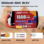 DXF 5S 18.5V 1550mAh 150C LiPo Battery for FPV Micro Drones (PH2.0 / JST / XT30 / SM / XT60 / EC5 / XT90 Options)