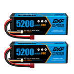 DXF BLUE Series 3S 11.1V 5200mAh 80C Hardcase LiPo with Deans/T-Plug & 10AWG Wire for Toy Cars, Boats, Aircraft & FPV Drones (1-6 Pack)