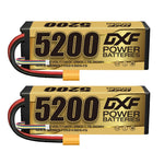 DXF LiPo Battery 4S 14.8V 5200mAh 140C Graphene Hardcase with EC5 / T / TRX / XT60 / XT90 / XT150 / Q8s Plug for RC 1/8 1/10 Buggy Truck Car Off-Road Drone