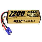 DXF LiPo Battery 3S HV 11.4V 7200mAh 140C Graphene Hardcase Gold with EC5 / T / TRX / XT60 / XT90 / XT150 / Q8s Plug for RC 1/8 1/10 Buggy Truck Car Off-Road Drone