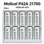 Molicel INR21700-P42A 4200mAh 45A Li-ion Battery for Power Tools, E-Bikes & DIY Battery Packs (1-100 PCS)