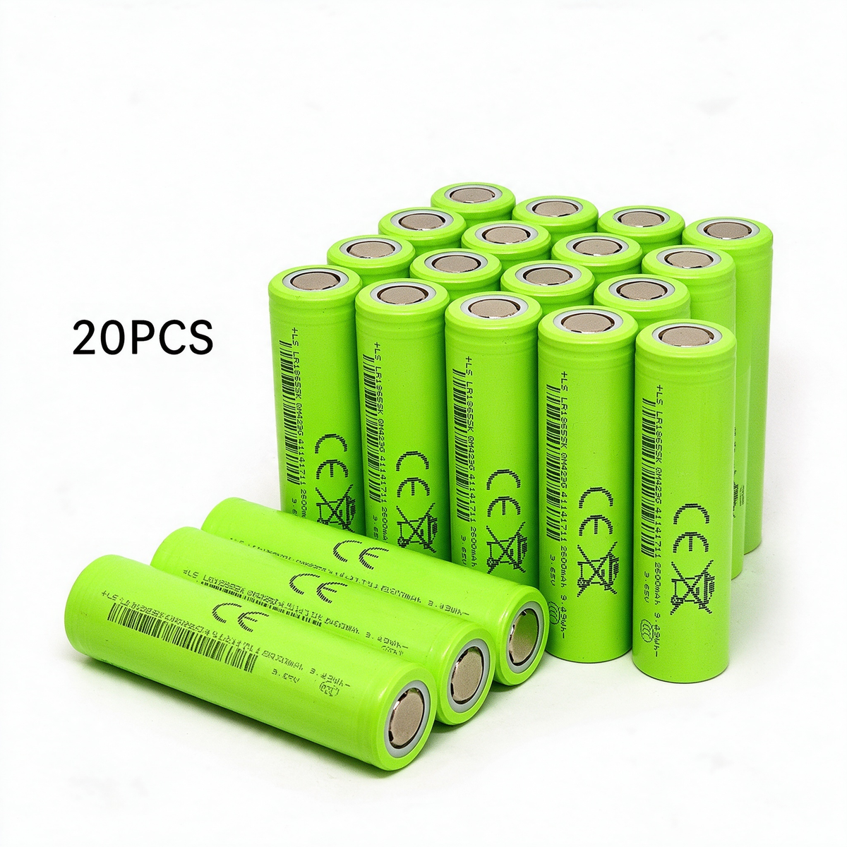 LISHEN LR1865SK 2600mAh 5.2A 18650 Li-ion Cell for Protected Portable Electronics, Backup Power & Battery Packs (1–100 PCS)