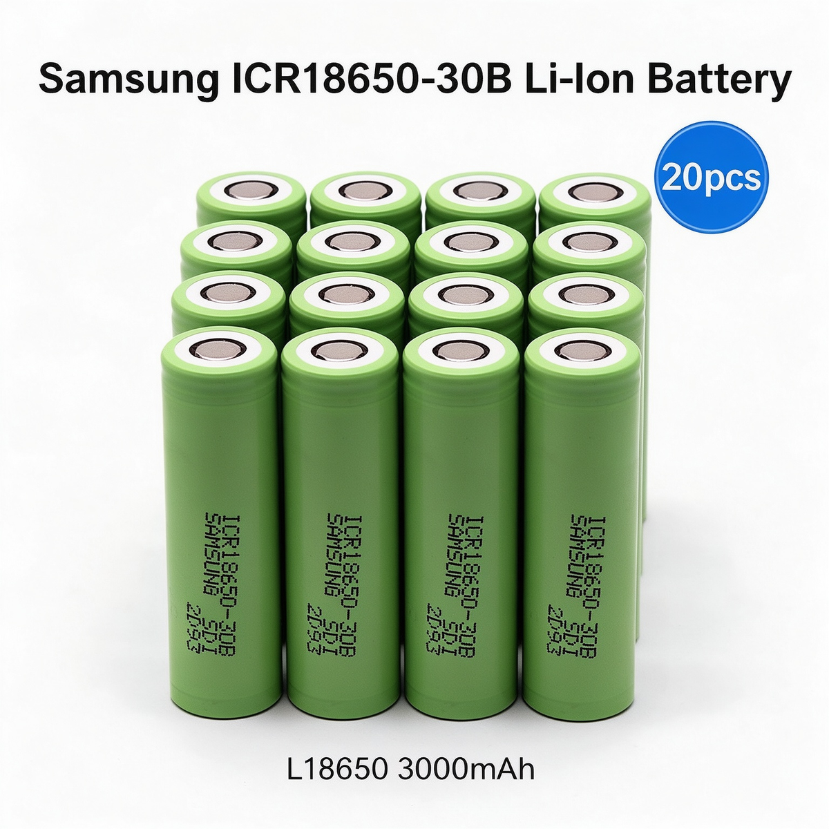 Samsung ICR18650-30B 3000mAh 6A Li-ion Battery for Flashlights, Power Banks & DIY Battery Packs (1-100 PCS)