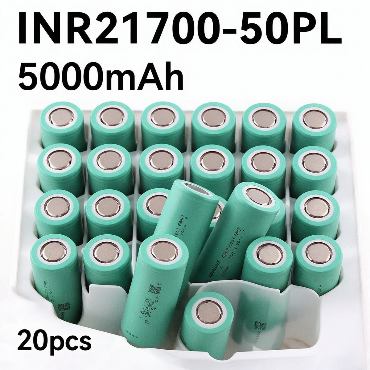 EVE INR21700-50PL 5000mAh 125A Li-ion Battery for Power Tools, E-Bikes & DIY Battery Packs (1-100 PCS)