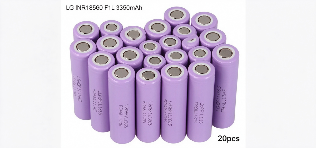 LG F1L INR18650-F1L 3350mAh 4.88A Li-ion Battery for Flashlights, E-Bikes & DIY Battery Packs (1-100 PCS)