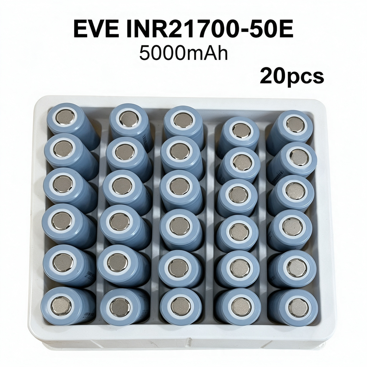 EVE INR21700-50E 5000mAh 15A Li-ion Battery for E-Bikes, Scooters & DIY Battery Packs (1-100 PCS)