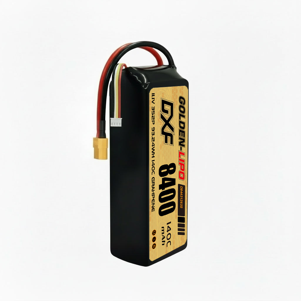 DXF LiPo Battery 3S 11.1V 8400mAh 140C Graphene Softcase with EC5 / T / TRX / XT60 / XT90 / XT150 / Q8s Plug for RC 1/8 1/10 Buggy Truck Car Off-Road Drone