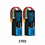 DXF 6S 22.2V 5200mAh 80C Softcase LiPo Battery with XT60 & 10AWG Wire for 1/8 RC Cars (1-6 Pack)