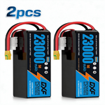 DXF SEMI-SOLID 6S 22.2V 23000mAh 5C Soft Case LiPo Battery with 8AWG Wire for Toy Cars, Toy Boats, UAVs & Drones (1-6 Pack)